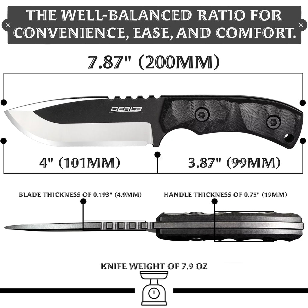 '-0014 Fixed Blade Knife Full Tang Outdoor Camping Hunting Survival Knife