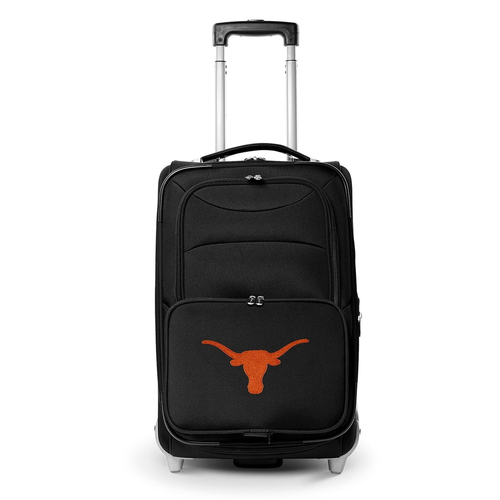 Black Texas Longhorns 21" Softside Rolling Carry-On Suitcase