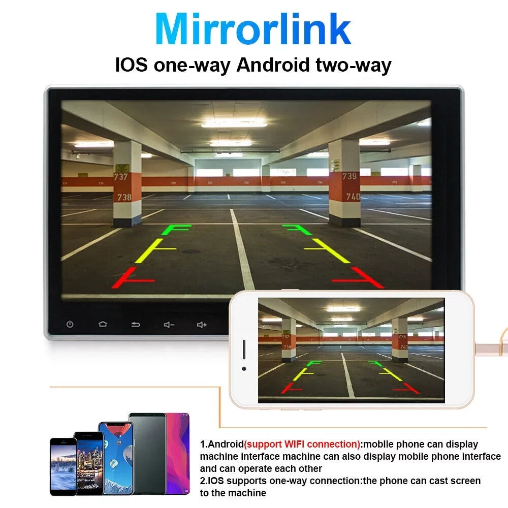 Paddsun  10 Inch On-Board Android 9.1  Wifi Dual Din Touch Screen Player Navigation