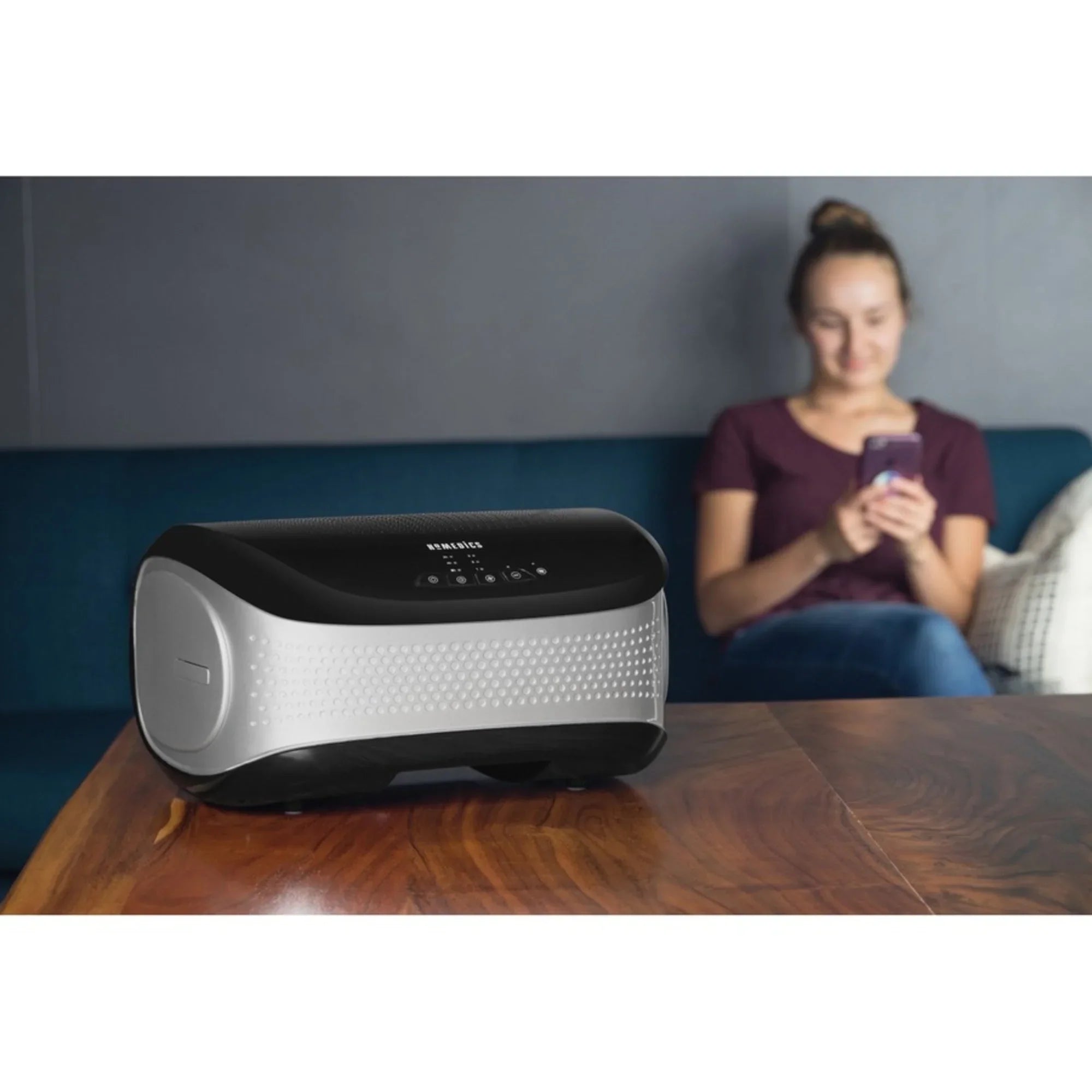 HoMedics - TotalClean Desktop Air Purifier (Black) - , Ionizer - 429 Sq. ft. - Black