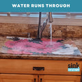 Sink Out of Sight- Home Décor Kitchen Sink Cover, Hot/Cold Liquids and Debris Pass Through Cover, 2 Adjustable Sizes. Design: Cheerful Daisies Size: Double Sink 39.5" x 20" -