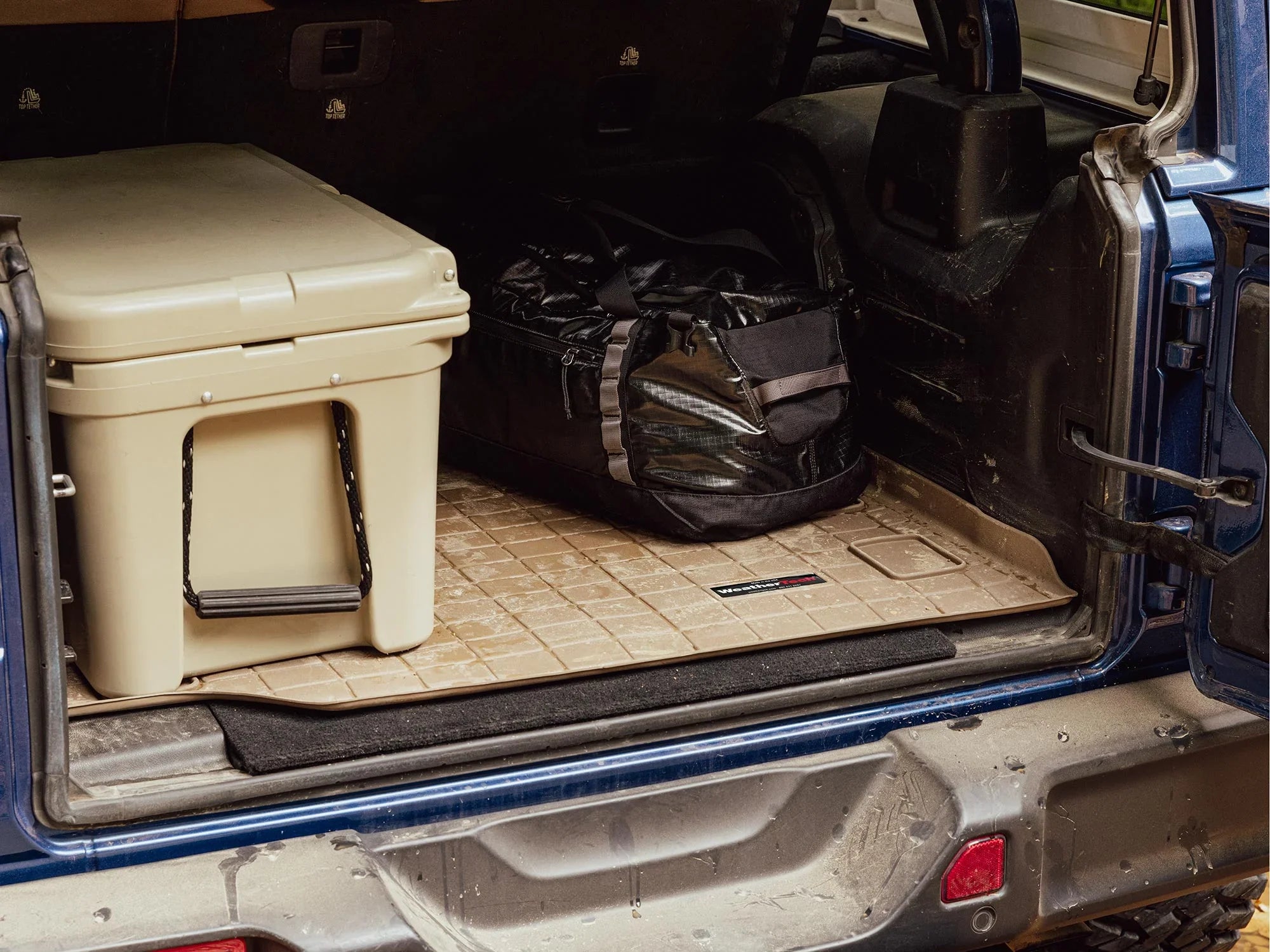 WeatherTech Cargo Trunk Liner with Bumper Protector suitable with 2010-2014 Subaru Outback - Behind 2nd Row Seating With Bumper Protector, Tan