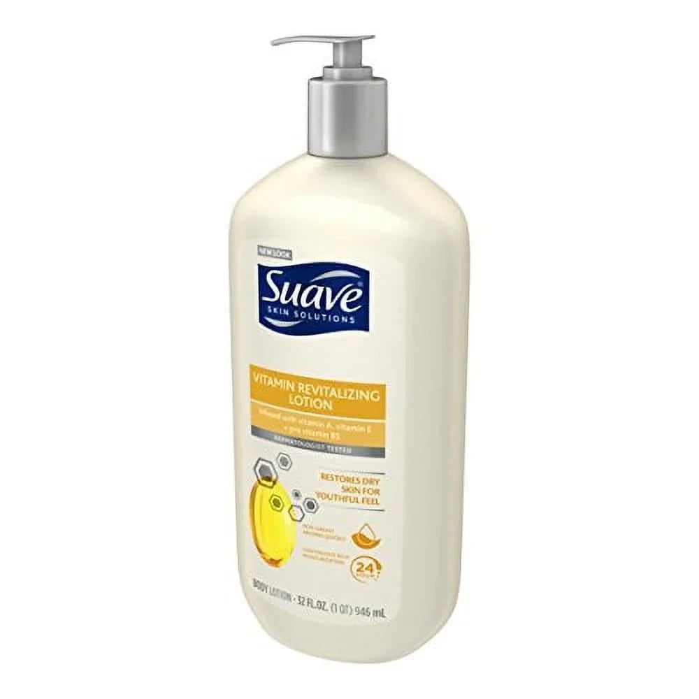 Suave Skin Solutions Body Lotion Revitalizing With Vitamin , 32 Fl Oz, Pack Of 1
