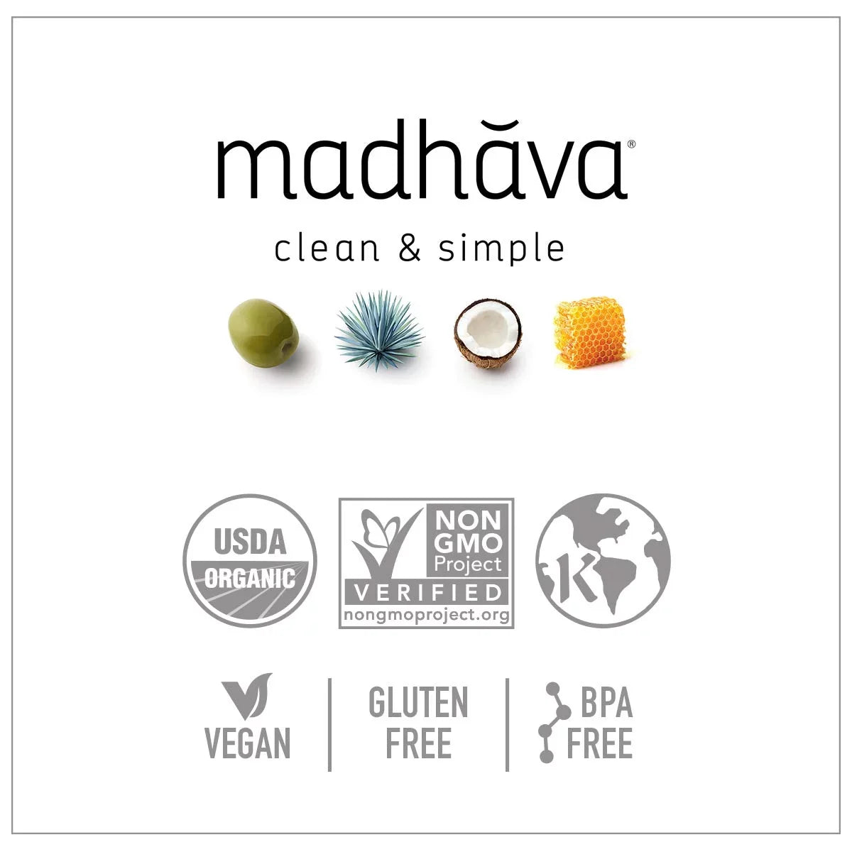 Madhava Natural Sweeteners, Organic Amber Raw Blue Agave, 23.5 oz Pack of 2