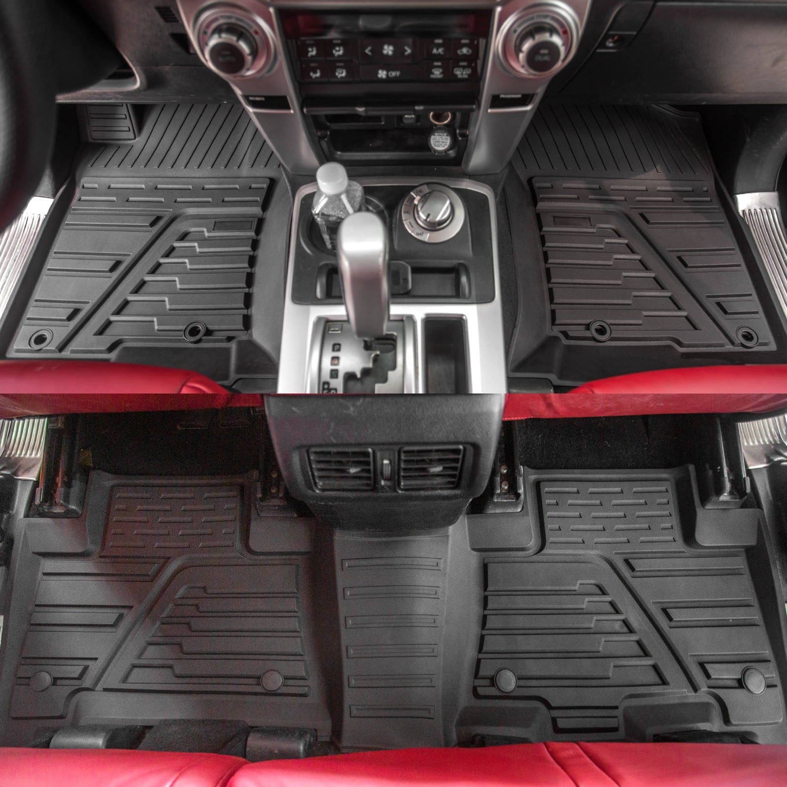 Fit 2013-2023 Toyota 4Runner Floor Mats Trunk Mat Cargo Mat Cargo Liner All Weather Back Seat Cover Protector 2022 4 Runner Accessories (Fit Without Sliding Tray)
