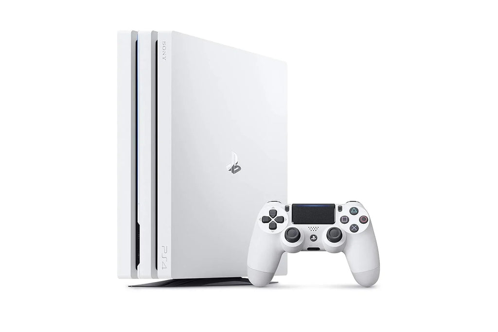 Pre-Owned Sony PlayStation 4 Pro 1TB Gaming Console Glacier White Headset With   Cleaning Kit Bundle (Refurbished: Like New)