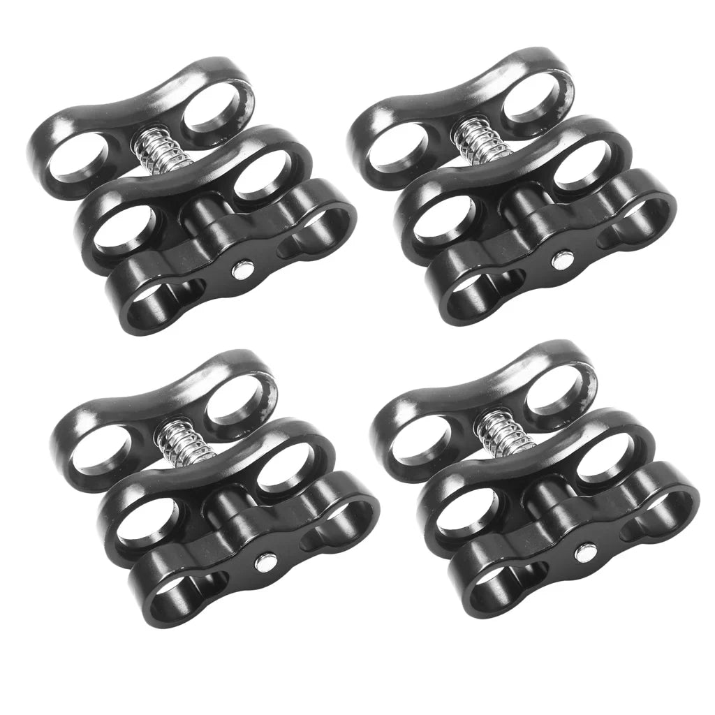 4 Pack Scuba Diving Butterfly Clips Set Dive Camera Flashlight Lights Arm Clamps