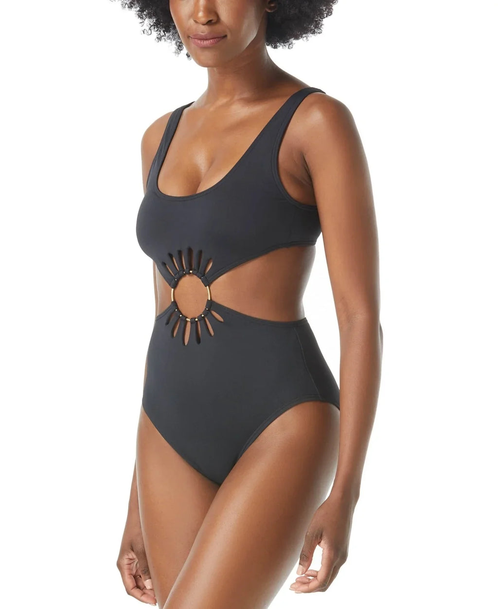Vince Camuto  Logo Ring Cutout One-Piece Swimsuit,  10
