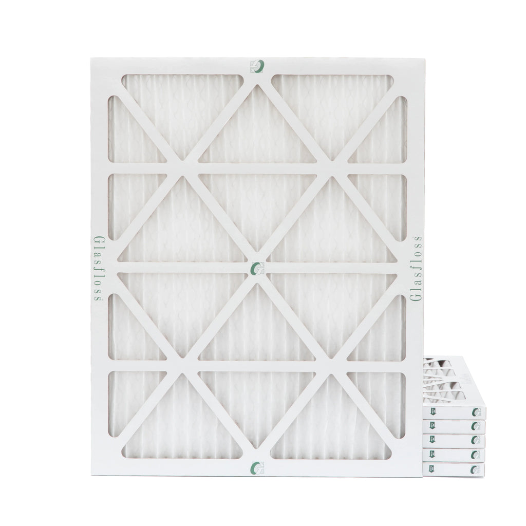 16x20x1  13 Pleated  Furnace Air Filters by Glasfloss Industries. 6 Pack