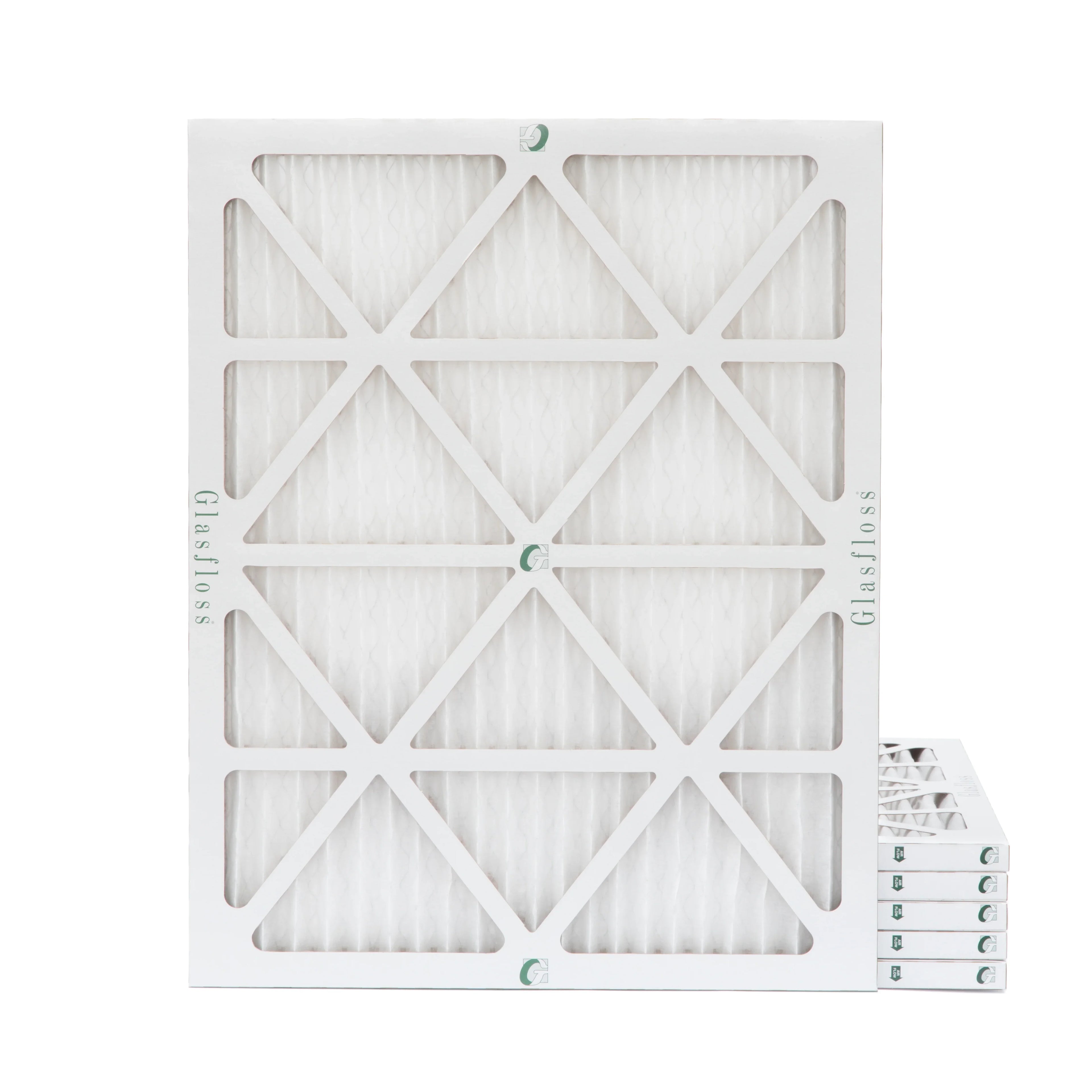 16x20x1  13 Pleated  Furnace Air Filters by Glasfloss Industries. 6 Pack