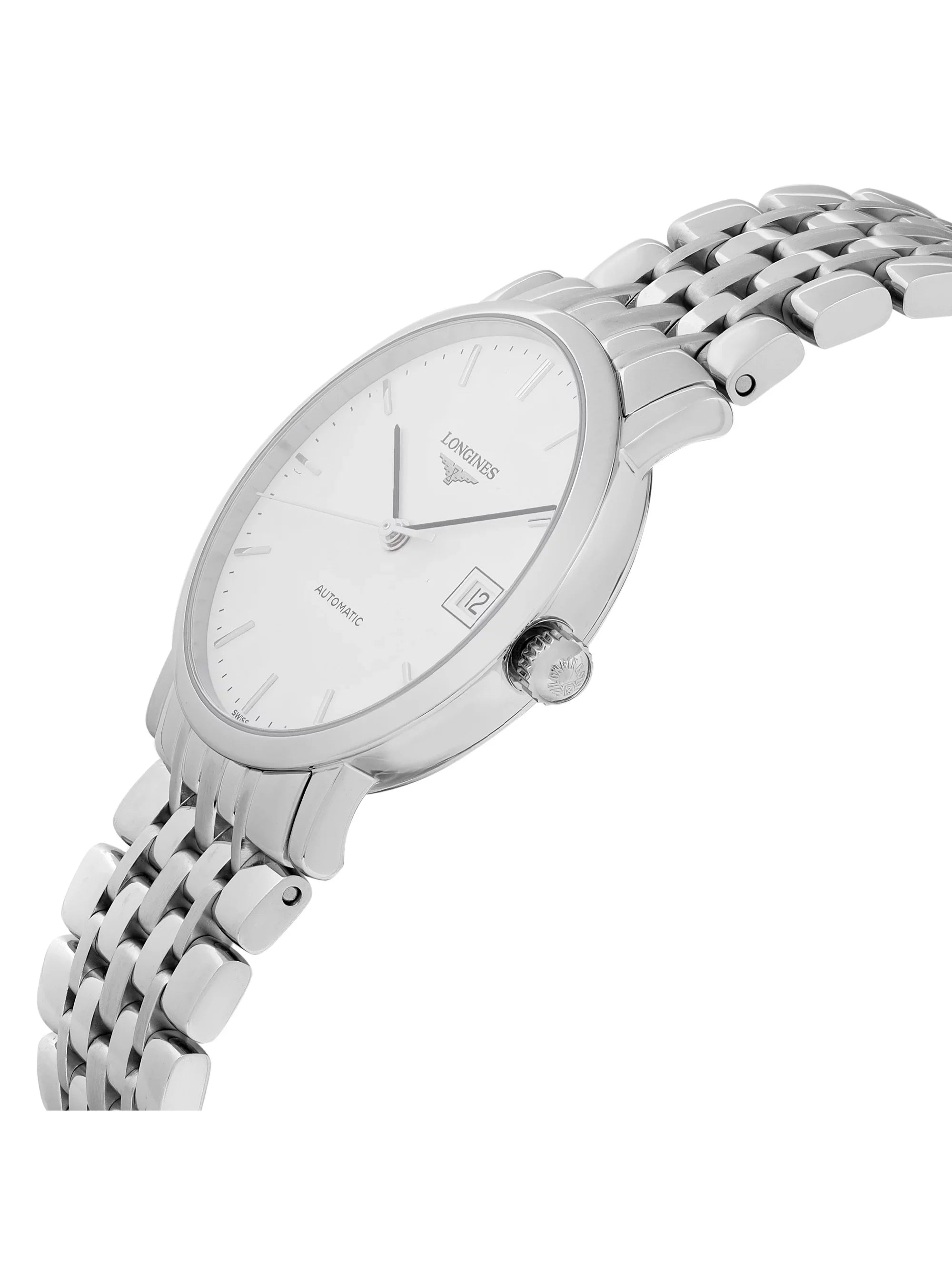 Longines Elegant Stainless Steel White Dial Automatic Ladies Watch .809.4.12.6