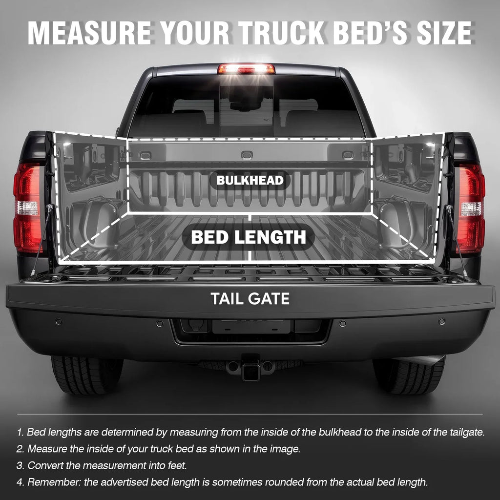 Motoring --028 For 2009 to 2022 Ram Truck 1500 / 3500 Fleetside 6.5Ft Short Bed Hard Solid Tri -Fold Tonneau Cover
