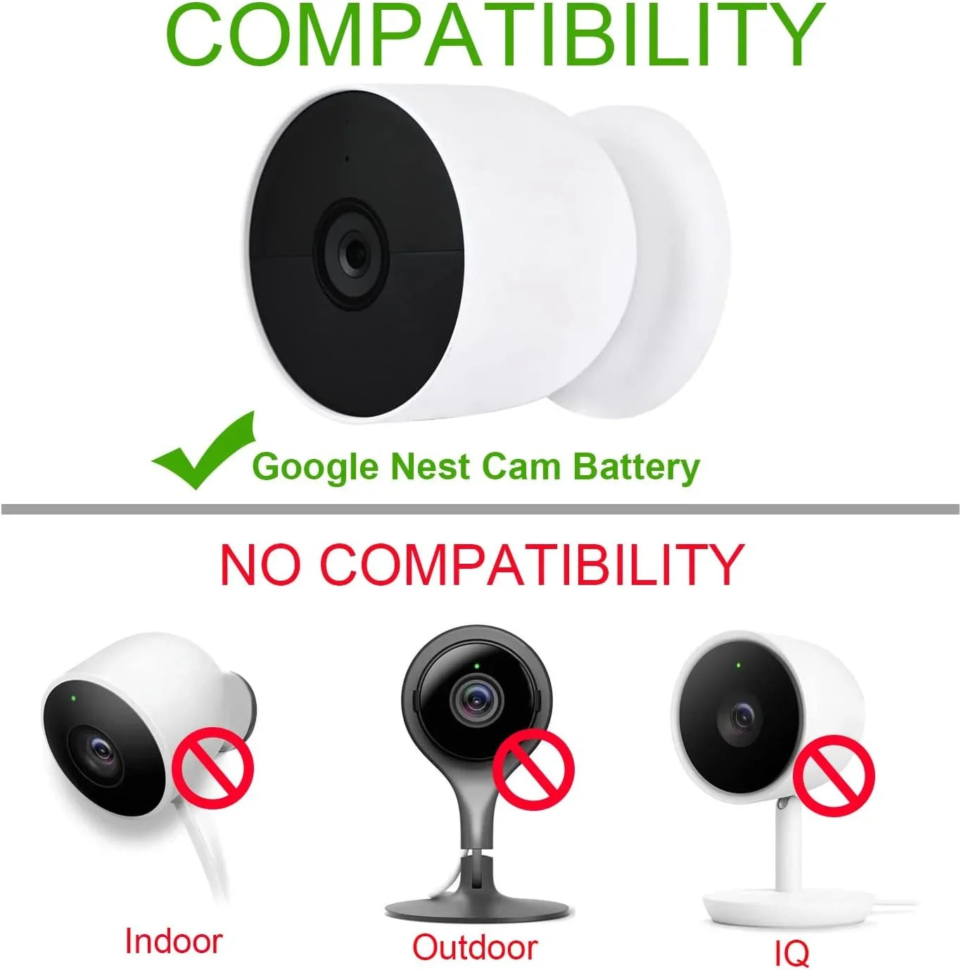 Power Cord for Google Nest Cam (y) Only, Weatherproof Charging Cable - 6 ft/2m