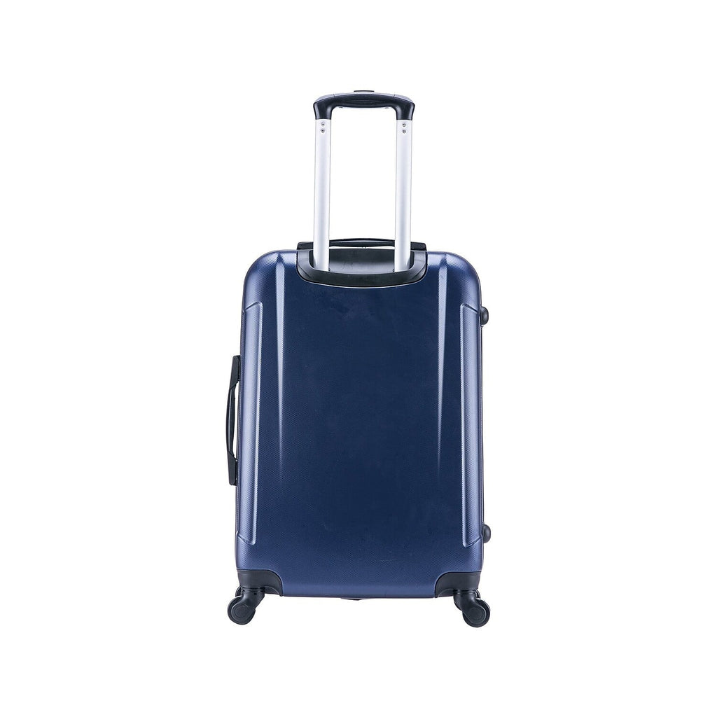 InUSA Pilot Medium Plastic 4-Wheel Spinner Luggage Blue (-)