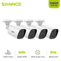4PCS 2MP Full  Wired Outdoor  Security Camera for  Security Camera System with  Waterproof 100 ft Night Vision
