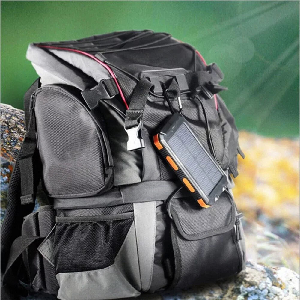 Super 10000000mAh  Portable Charger Solar Power Bank for Cell Phone, Black.