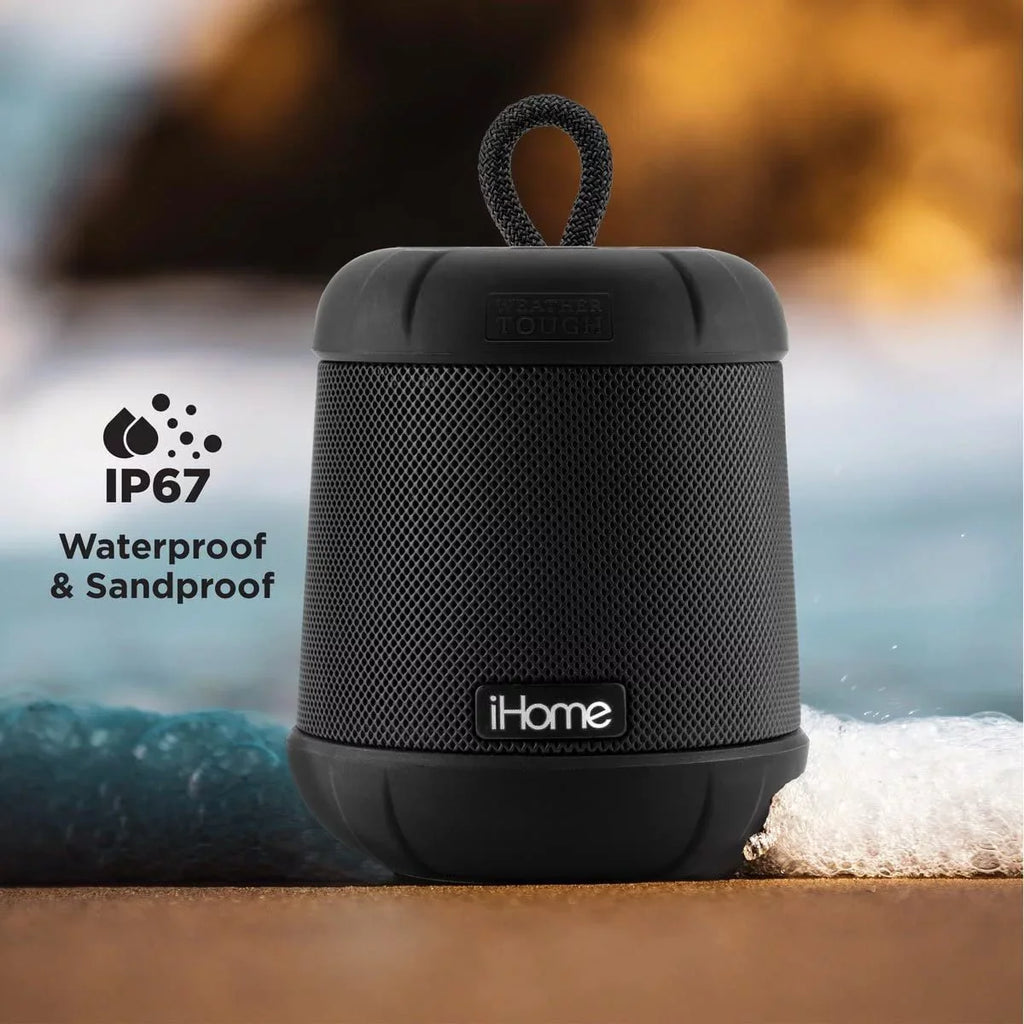 iHome Waterproof Bluetooth Portable Speaker with 20HR Battery Life