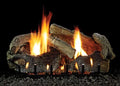 30" Stacked Aged Oak Logset with Manual / Slope Glaze Burner,