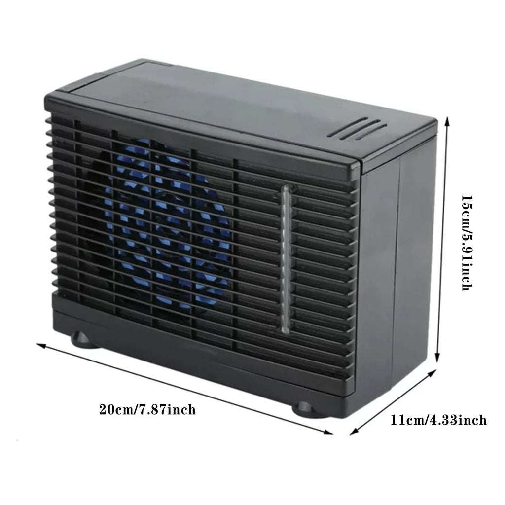 ZiSUGP Portable 12V Car Truck Home Mini Air Conditioner Evaporative Water Cooler Fan Evaporative Air Conditioner Car Air Conditioner Car Phone Holder
