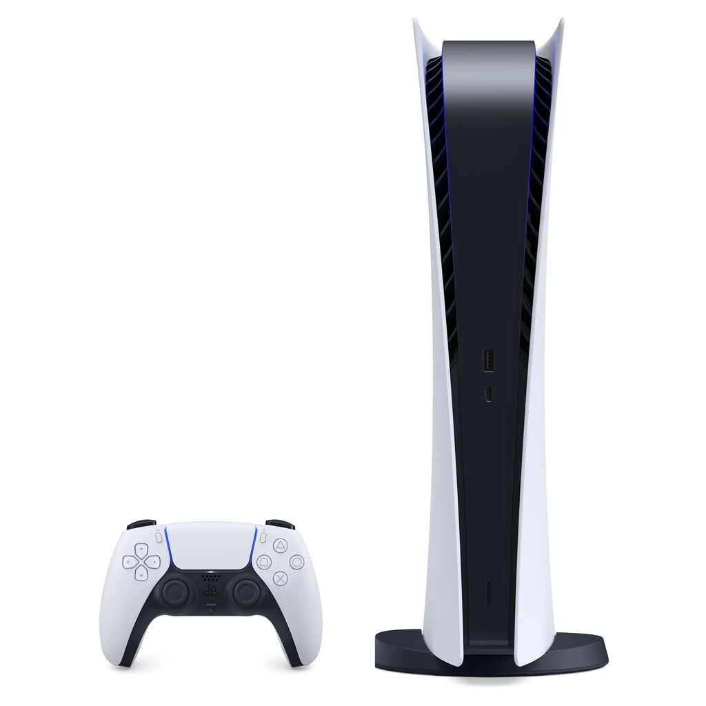 Sony Playstation 5 Digital Edition Gaming Console + 1 Wireless Controller - 16GB , 825GB  Storage, WiFi 6, 120Hz 8K Output - Random Color Water Bottle