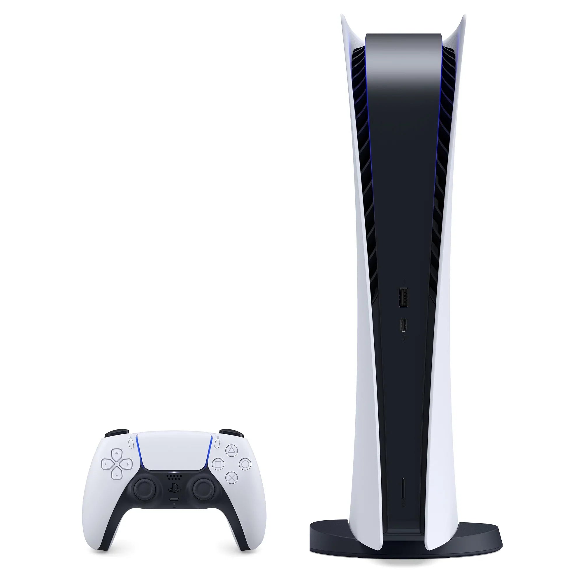 Sony Playstation 5 Digital Edition Gaming Console + 1 Wireless Controller - 16GB , 825GB  Storage, WiFi 6, 120Hz 8K Output - Random Color Water Bottle