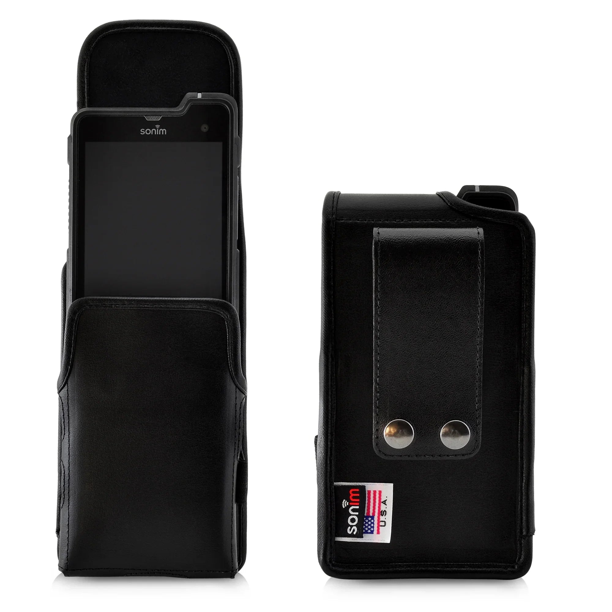 Sonim     Radio Phone Holster Vertical Black Belt Clip Case