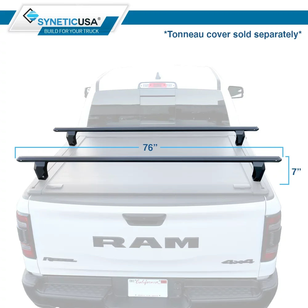 Syneticusa  Adjustable Crossbar Truck Bed Towers Heavy Duty Cargo Rack Compatible with  Ram Silverado Tundra Titan