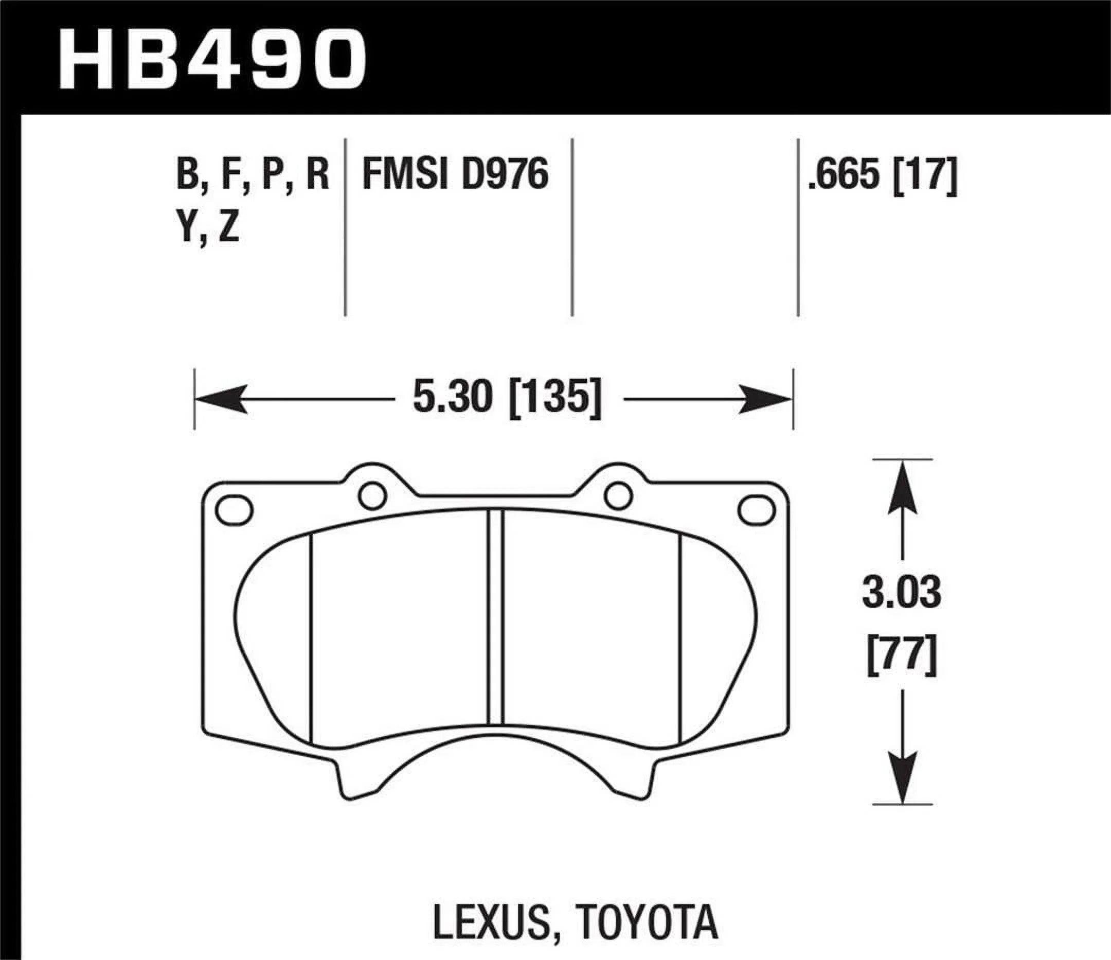 Hawk 10 Lexus  / 03-09 Lexus  / 04-10 4Runner 4.0L/4.7L / 07-10  Cruiser 4.0L / 03-07 Se Fits select: 2016,2018-2019