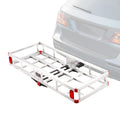 Hitch Mount Cargo Carrier 47 x 20 x 6 in 500lb Aluminum Corrosion-Resistant Fits 2" Receiver Cargo Basket for SUVs Sedans Vehicles