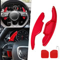 Xotic Tech Steering Wheel Paddle Shifter Cover Trim,  Aluminum Alloy, Compatible With Audi                   (Red)
