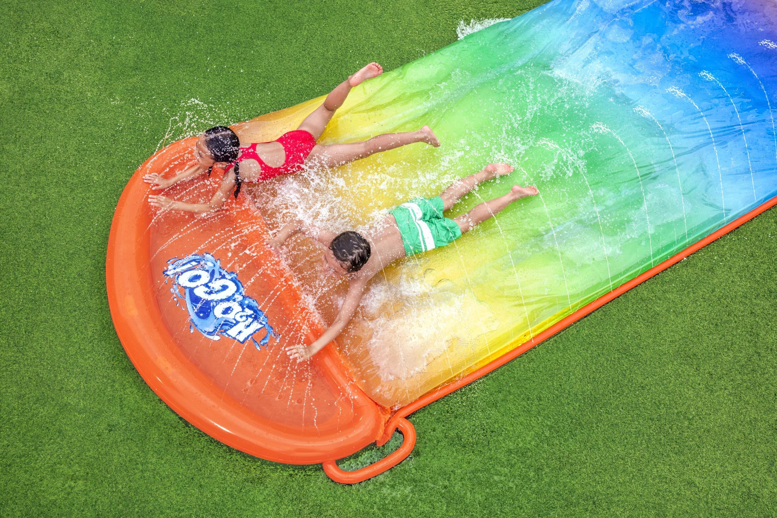 ! Blobzter Water-Filled Splash Pad 15’ Multicolor Slide