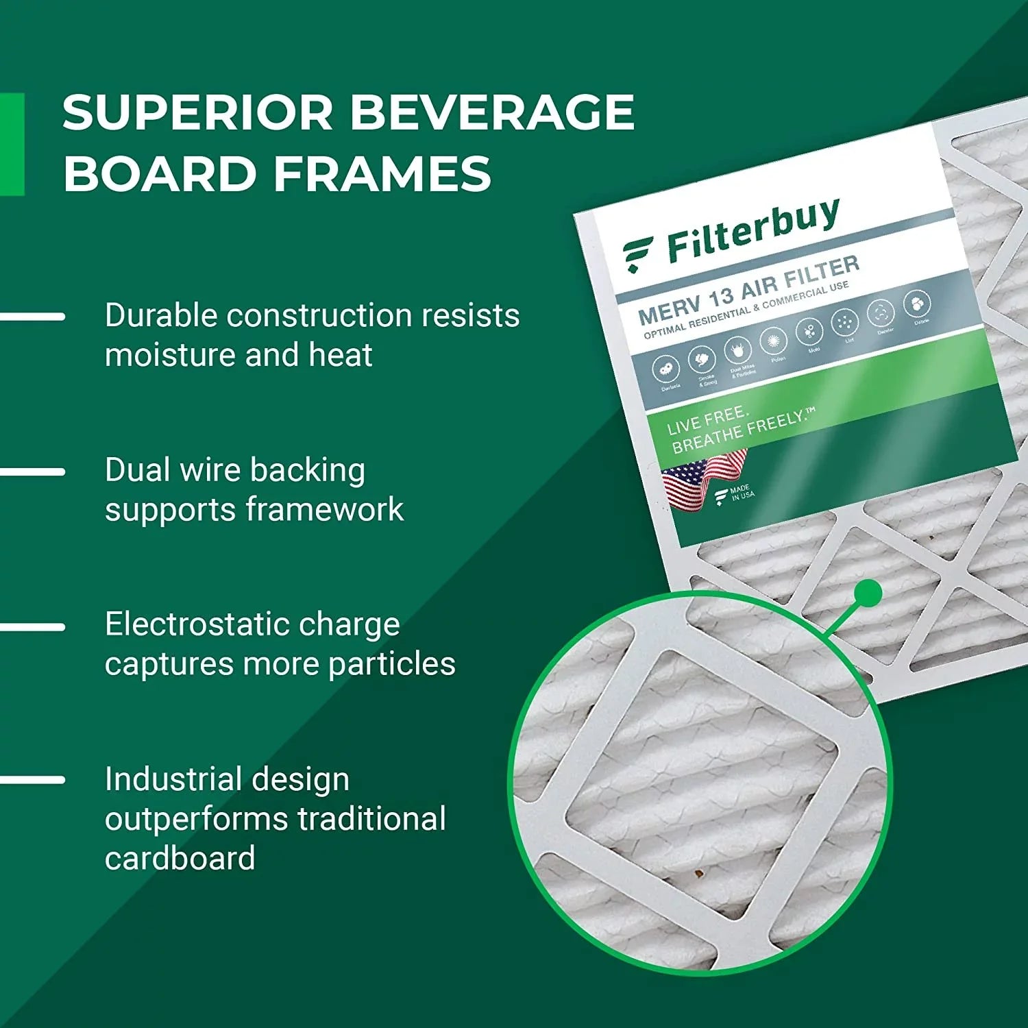 Filterbuy 14x18x1  13 Pleated   Furnace Air Filters (12-Pack)