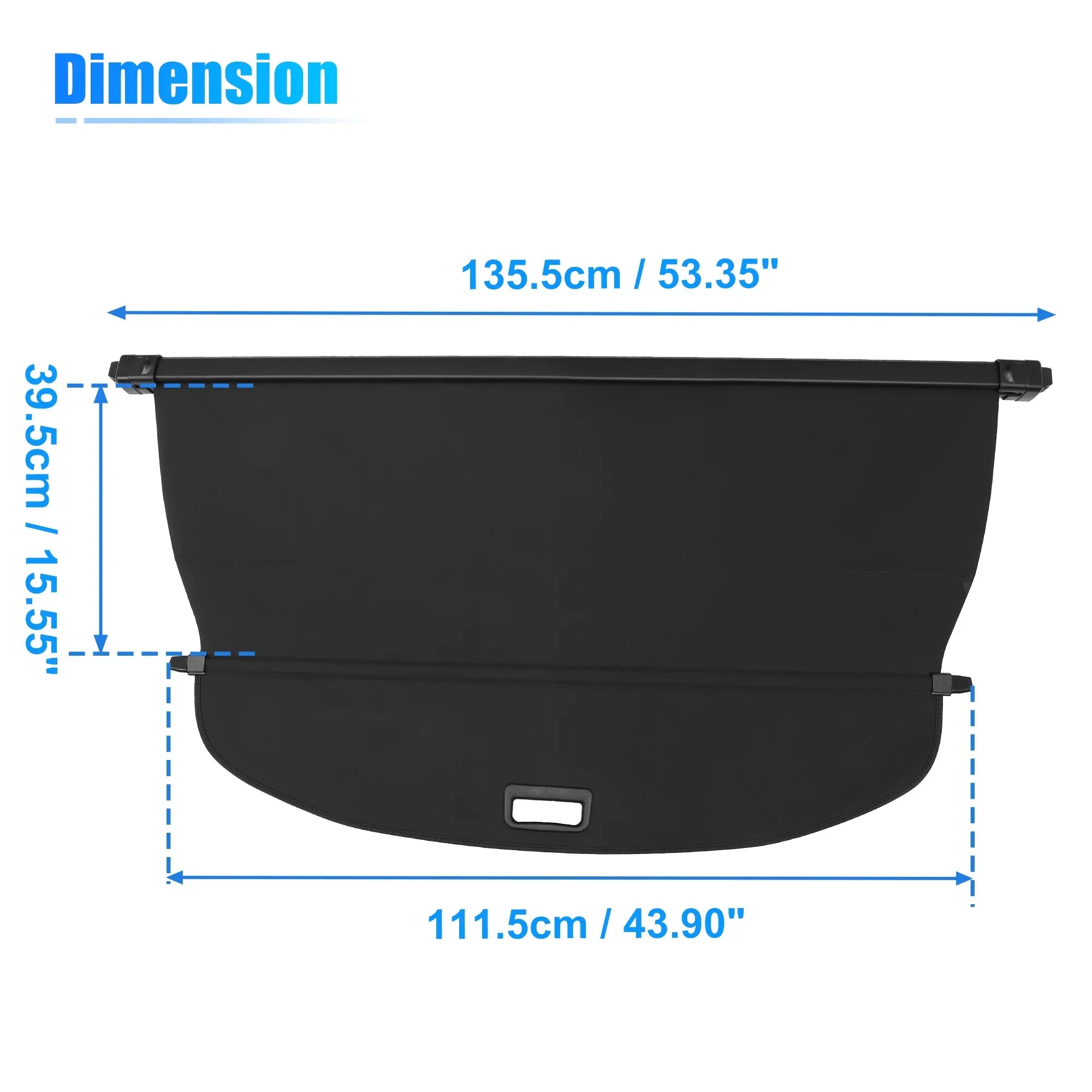 Unique Bargains Retractable Cargo Cover Rear Trunk enclosure Shield Shade Ajustable Fit for Nissan Rogue 2021-2024 Black