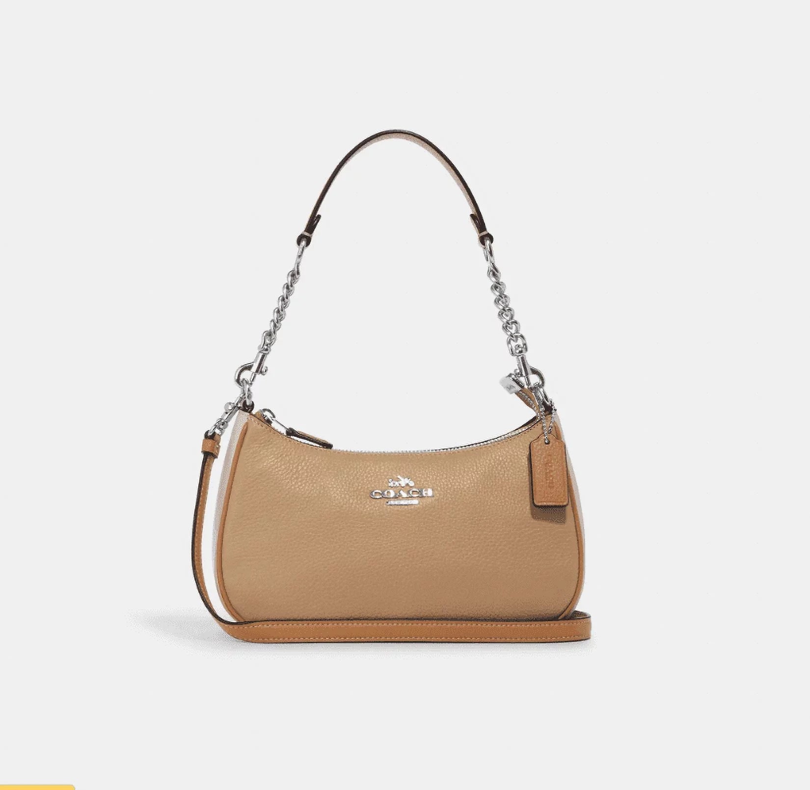 Coach  Teri Shoulder Bag In Colorblock  Silver Sandy Beige Multi