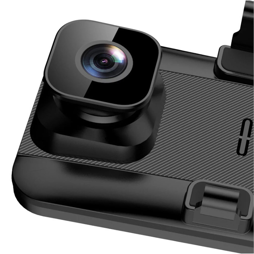 4K 12" Car Dash Cam Touch Screen with Rear View Mirror Camera Waterproof  Video Recorder Night Vision Motion Detection -Sensor