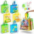 Syncfun 6 Pcs Easter Gift Bags for Kids, Large Goodie Reusable Tote Treat Bags with Handles for Easter Egg Hunt, Easter Party Favors Supplies