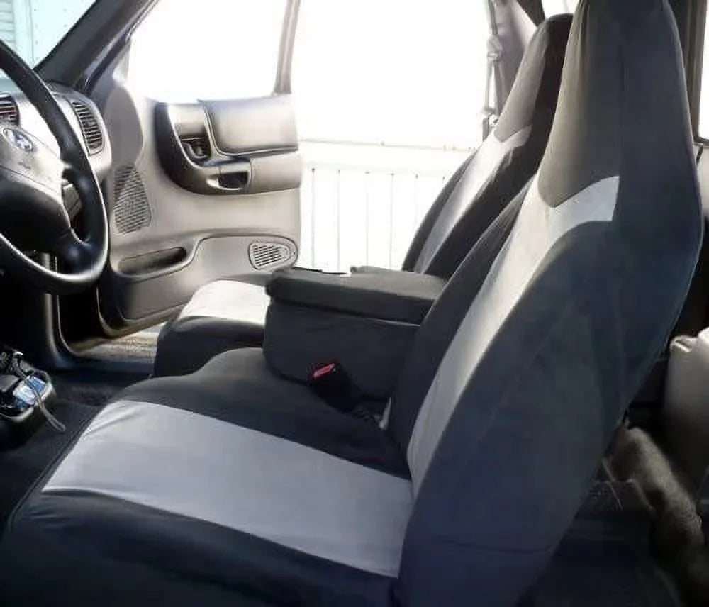 2002-2003 Ford Ranger 60/40 Split Seat with Opening Center Console in Gray and Black Twill