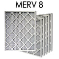 16x16x1  8 Pleated Air Filter 6PK | 15.5x15.5x.75 - Actual Size
