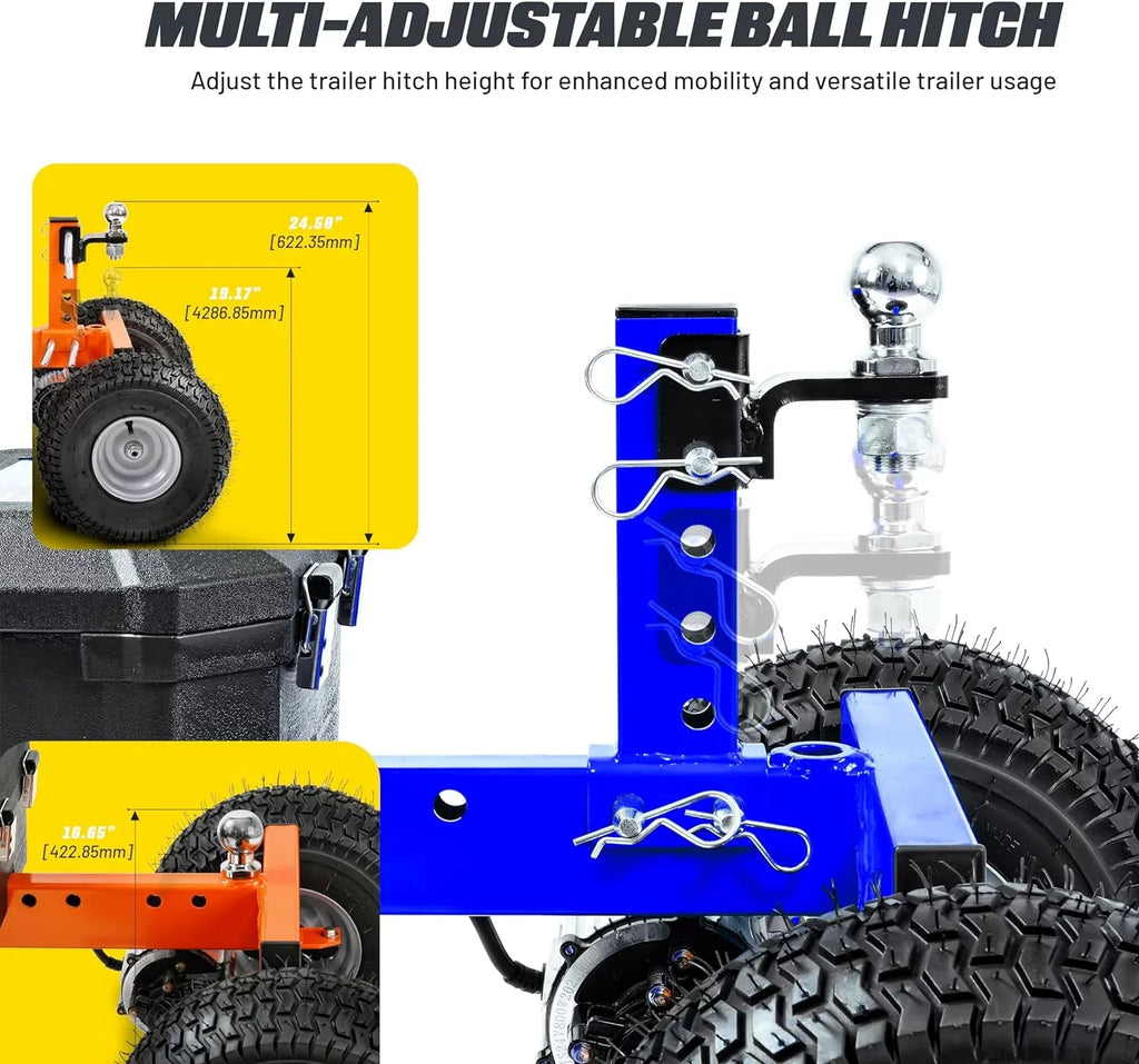 Goodyear Advanced Electric Trailer Dolly – 3600LBS Max Trailer Weight, 600LB Tongue Weight,  24V 800W 7Ah, Quiet Operation, /Boat/Utility/Jet Ski Mover with Commercial 2" Ball Hitch Mount