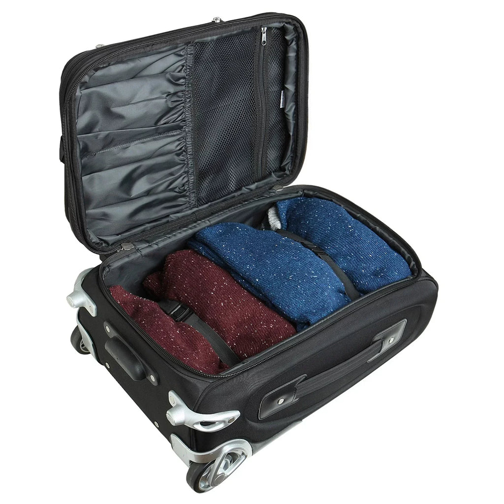 Black Texas Longhorns 21" Softside Rolling Carry-On Suitcase