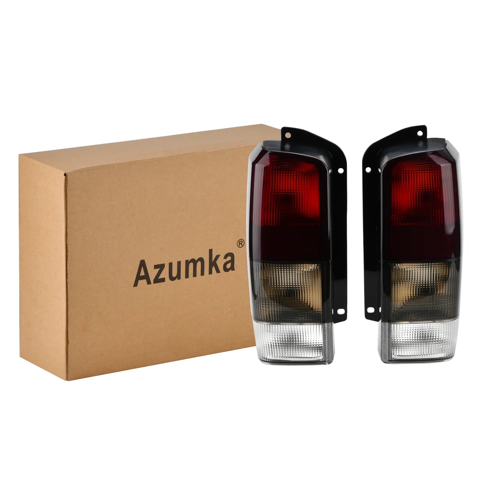 Fits for Jeep 97-01  Tail Lights Red/black Smoke Lens Rear Tail Lamps Set(Left + Right)Compatible with 1997-2001 Cherokee