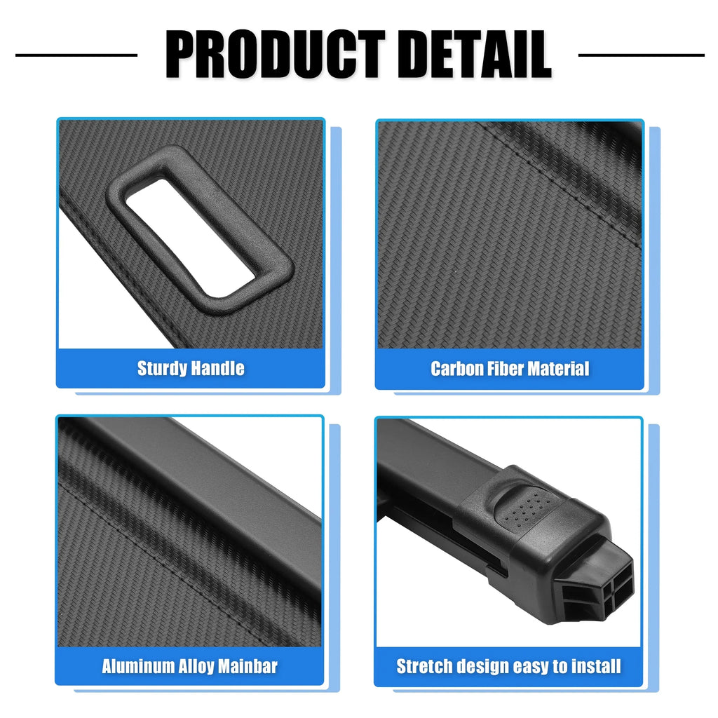 Unique Bargains Retractable Cargo Cover Rear Trunk protective Shield Shade Fit for Nissan Rogue 2021-2024 Not for Rogue Sport