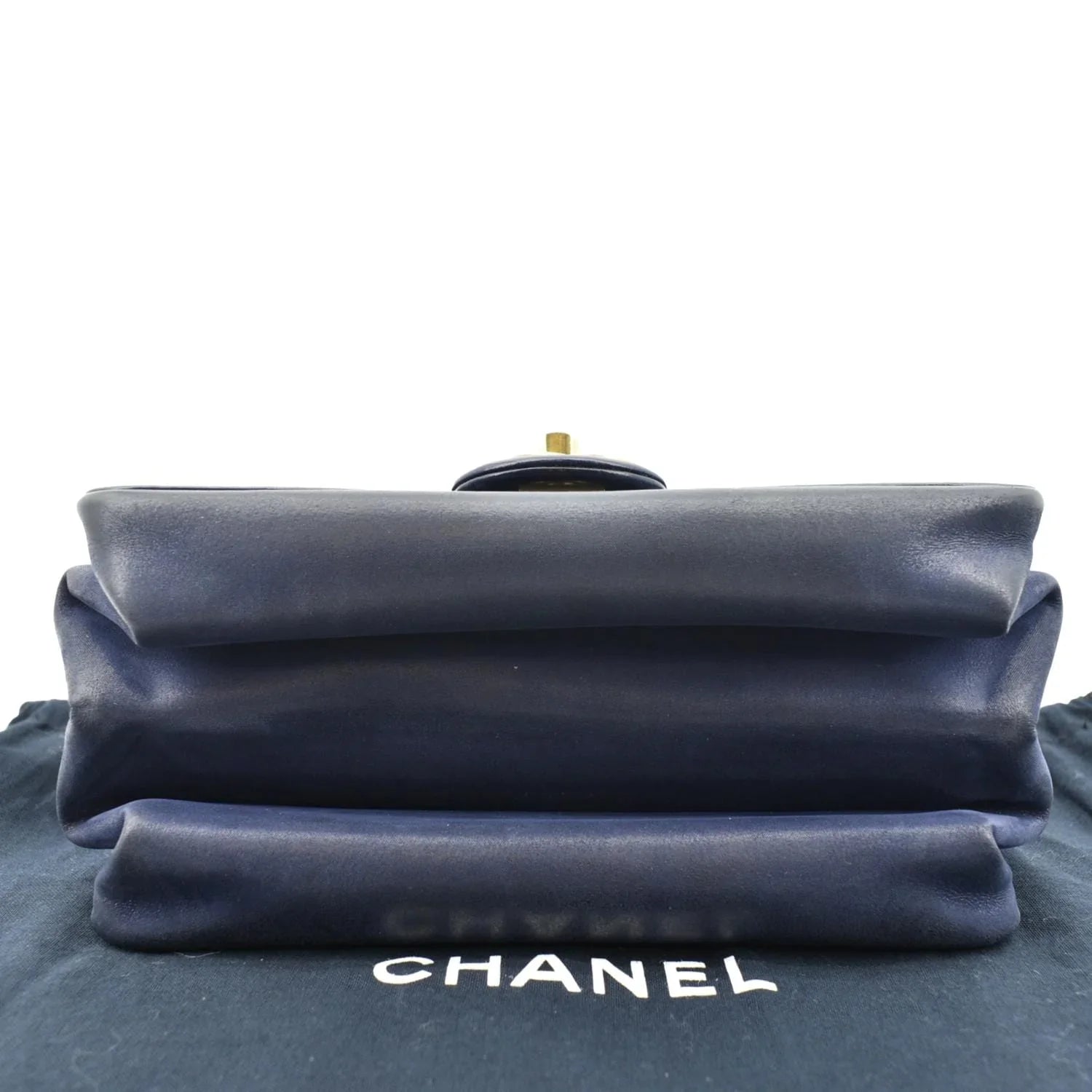 Pre-Owned  Chain Handle  Flap Quilted Leather Shoulder Bag Blue