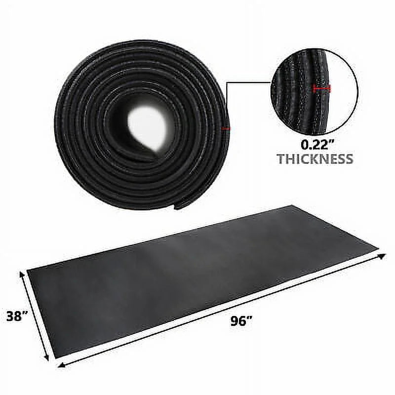 8 x 3FT Exercise Mat Gym Bike Treadmill Mat  Indoor Yoga Train High Density