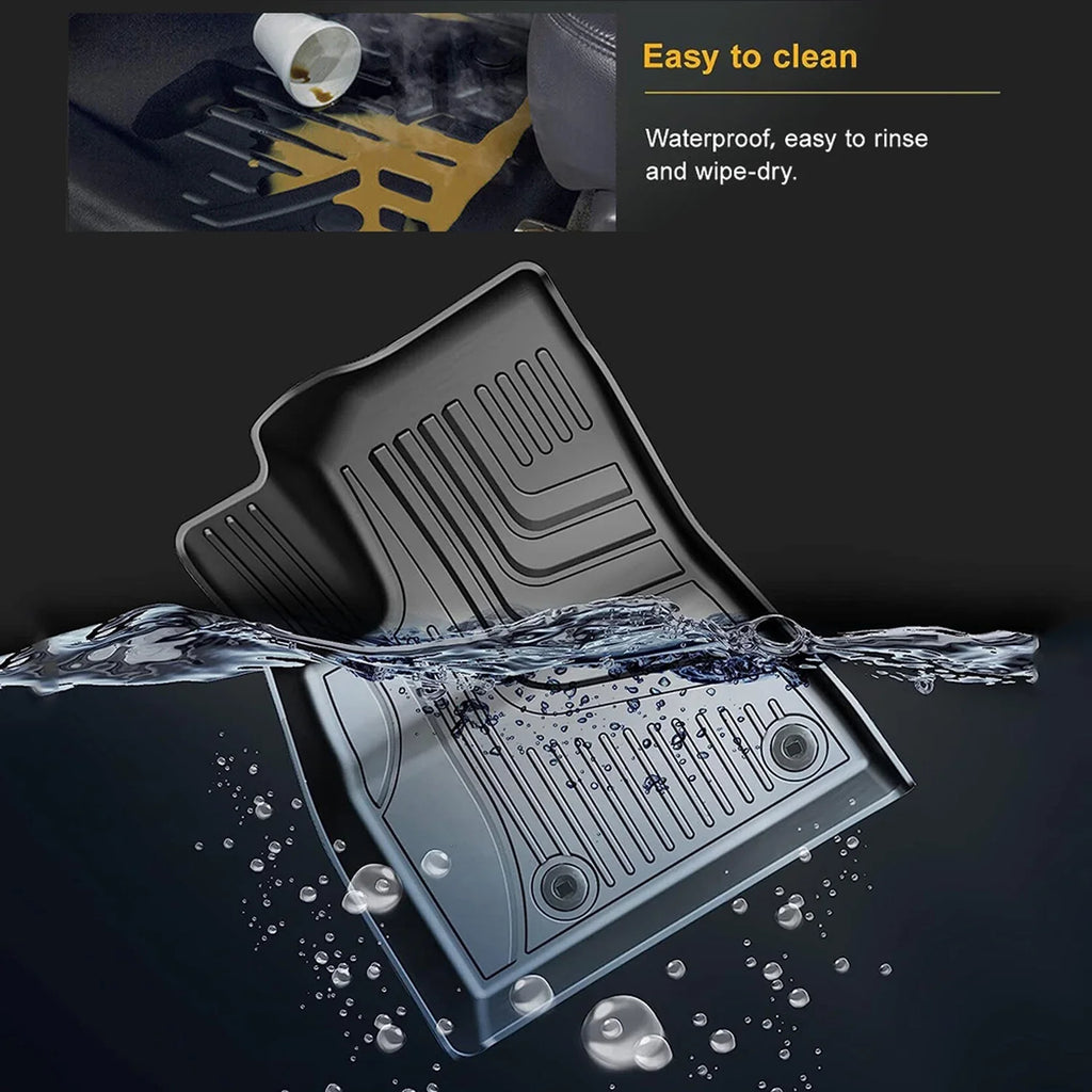 Automotive Car Floor Mats for Jeep Compass 2017 2018 2019 2020 2021 2022 2023, All Weather Floor Liners Include 1st & 2nd Row (Not Fit 2017 Single Driver-Side Floor Hook Model)