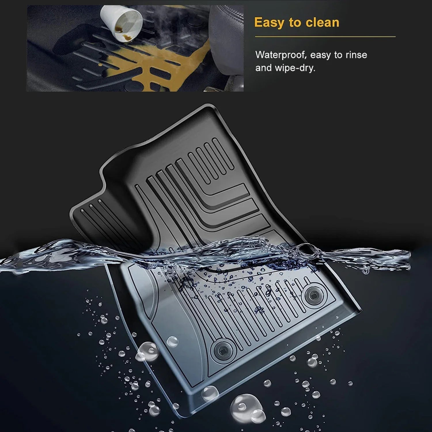 Automotive Car Floor Mats for Jeep Compass 2017 2018 2019 2020 2021 2022 2023, All Weather Floor Liners Include 1st & 2nd Row (Not Fit 2017 Single Driver-Side Floor Hook Model)