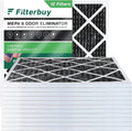 Filterbuy 12x12x1  8 Odor Eliminator Pleated   Furnace Air Filters with Activated Carbon (12-Pack)