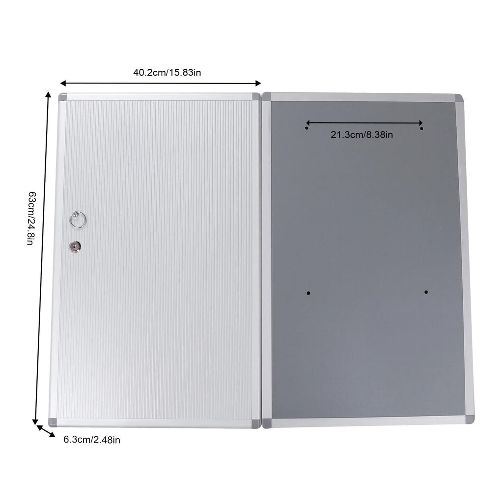 96 Key Cabinet Storage Safe Lock Box Wall Mount Cabinet Box Key Organizer Silver