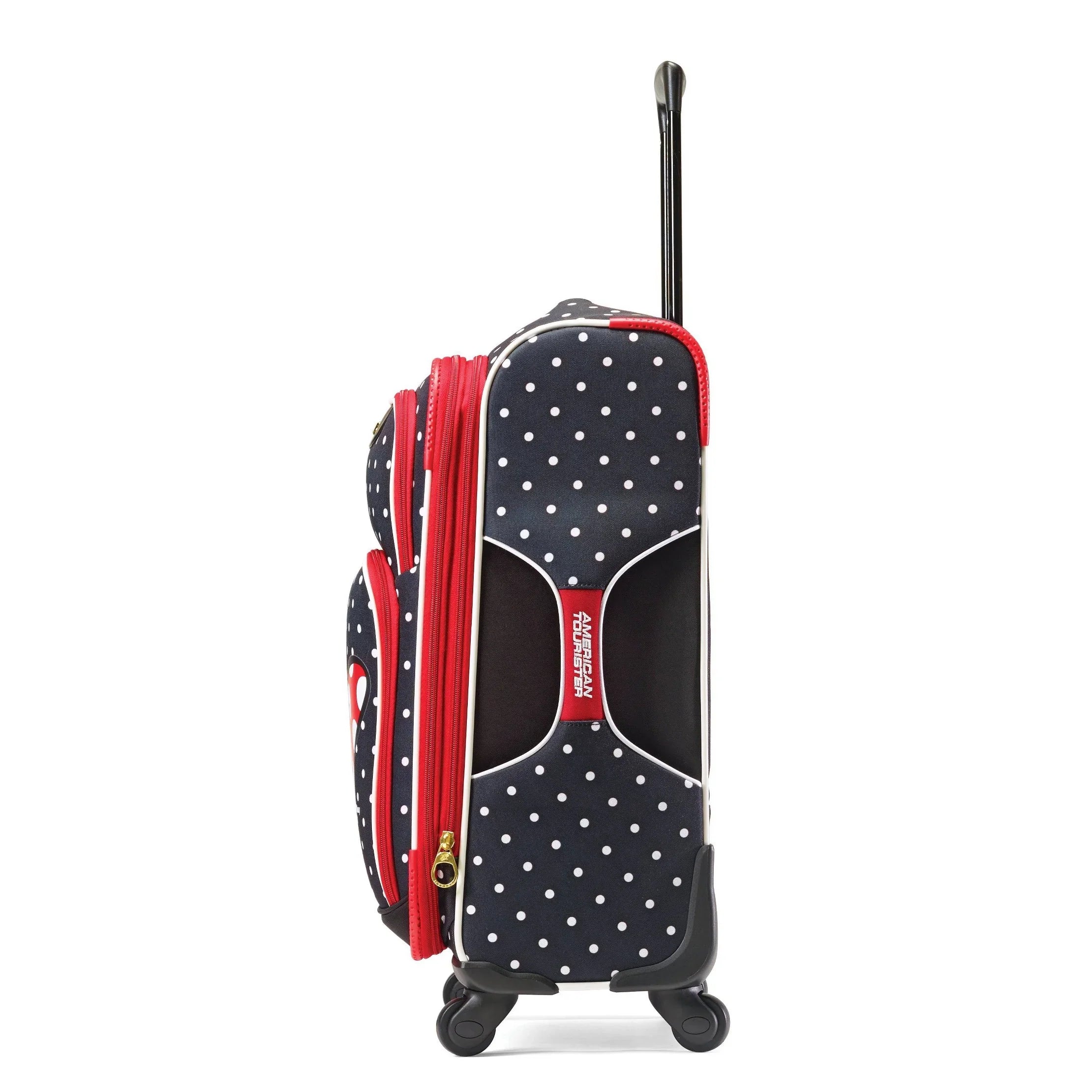 Minnie Mouse Red Bow Softside Carry On Spinner Suitcase