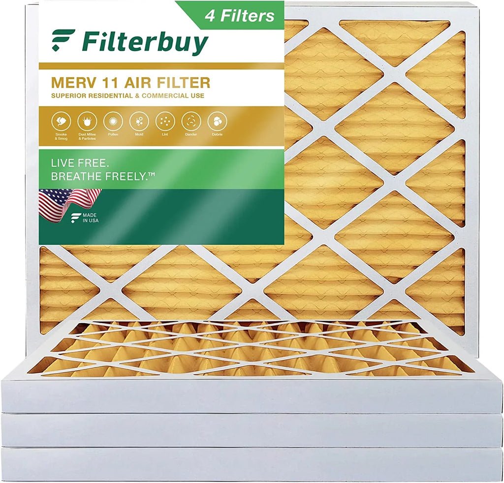 Filterbuy 16x18x2  11 Pleated   Furnace Air Filters (4-Pack)